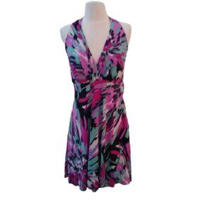 Corey P Floral Halter Dress, Multicolor, Size 14